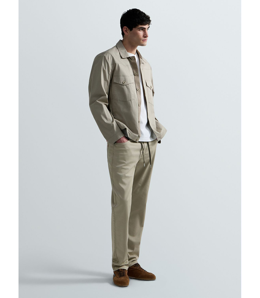 リラックステーパードLANNY タッチブルデニム 詳細画像 カーキ 4